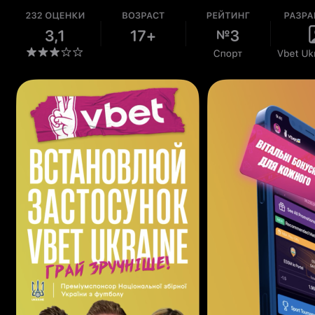 Скачати додаток VBET на Андроїд та Айфон – як виглядає мобільна версія